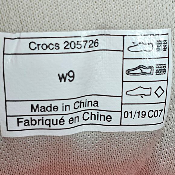 Crocs LiteRide Gray Mesh Lace Sneakers Women's Size 9 - Picture 8 of 9